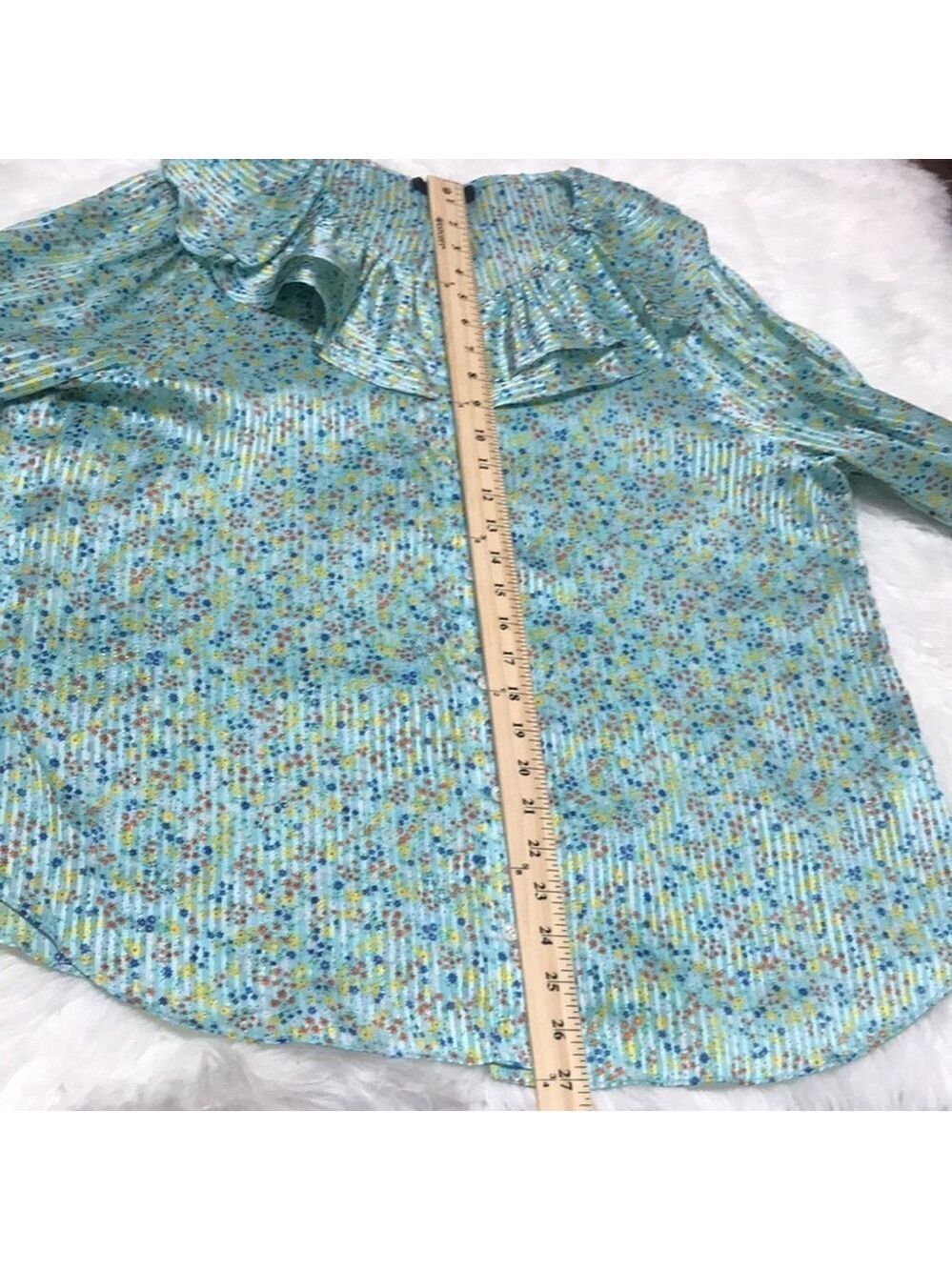 NWOT J. Crew Ruffle Collar Top Sz Large - Picture 7 of 10
